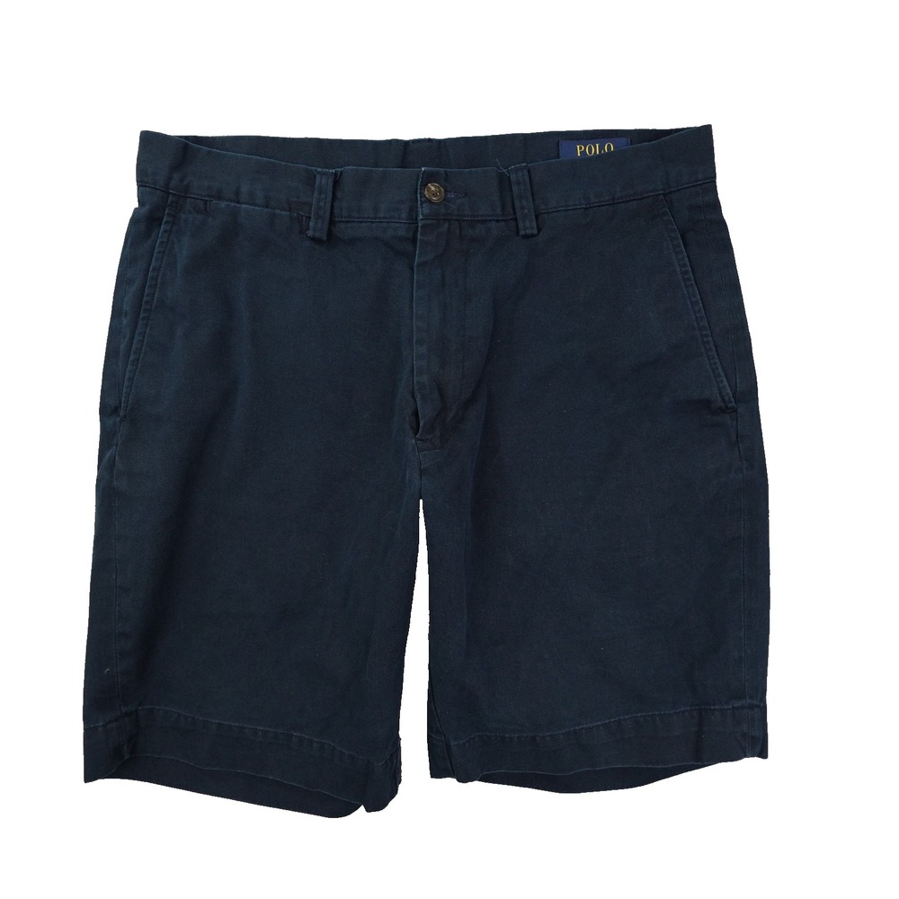 Polo Ralph Lauren Classic Fit Chino Shorts Men's 32  Navy Blue 9" Flat Front